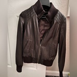 Lambskin Leather Bomber Jacket